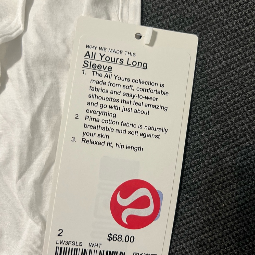 lululemon athletica White Long Sleeve Tee - Picture 2 of 2